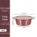 Transparent red washbasin with handles, 37.5cm diameter extra large size - Extra Large Translucent Red