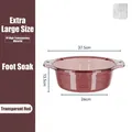 Transparent red washbasin with handles, 37.5cm diameter extra large size - Extra Large - For Foot Soak / Translucent Red
