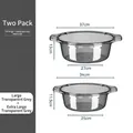 Set of two transparent dark grey PP plastic washbasins in large and extra large sizes - Large And Extra Large / Transparent Gray