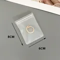 Frosted EVA jewelry sealing bag 6x8cm for rings and earrings - White Frosted / 6*8cm