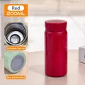 Mini 200ml red vacuum insulated pocket cup made of 304 stainless steel with a non-slip base - 200ml + 3D Stickers / Red