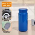 Mini 200ml vacuum insulated water bottle in dark blue with 304 stainless steel interior - 200ml + 3D Stickers / Dark Blue