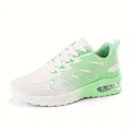 Zapatillas de running de malla en blanco y verde menta con cámara de aire visible - 36 / Verde