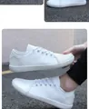 Close-up detail of white barefoot sneaker with wide toe box and flexible flat sole - EU 36 / White