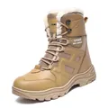 Botas de nieve caqui para hombre con forro de piel sintética cálida y suela de goma antideslizante - EU 39 / Marrón