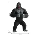 Realistic black gorilla figure toy with detailed fur texture standing 19cm tall - L16 Roaring Gorilla