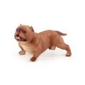 Lifelike brown bully dog figurine with muscular details and realistic skin folds - Earthy Yellow