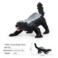 Realistic honey badger action figure in attack pose for educational toy collection - Attack Honey Badger (LX834)