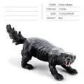 Realistic roaring honey badger animal model toy with black and white texture 13.5cm - Roaring Honey Badger (T15336)
