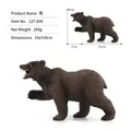 Realistic brown bear animal model toy with detailed fur texture, size 15x7x9cm - Roaring Brown Bear (127-839)