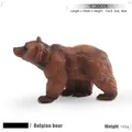 Realistic Belgian brown bear animal figure in standing pose, 10x3.5x6.4cm solid toy model - Belgian Bear (PL127-4107) / Brown