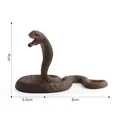 Realistic brown cobra snake model toy with detailed scales and intimidating posture - Cobra (127-529)