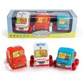 Three-piece soft plush toy car set with taxi, ambulance and cargo truck for toddlers - Taxi Ambulance And Express Truck (Style A)