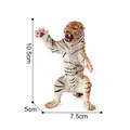Realistic Siberian tiger toy figure in roaring stance with size dimensions 10.5x7.5x5cm - Roaring Male Tiger