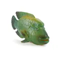 Realistic Napoleon Wrasse toy fish model with detailed green scales and yellow fins - Green Humphead Wrasse (PL127-1157)