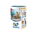 Confezione dettagliata per modellini di gattini simulati con design blu e giallo - Stile Gattino Singolo