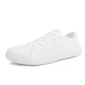 Chaussures pieds nus blanches minimalistes avec maille respirante et lacets sport - 36 / Série 667 / Blanc