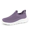 Women's purple breathable slip-on walking shoes with a thick white cushioned sole - EU 36 / Women's Purple