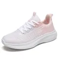Scarpe da corsa leggere da donna in sfumatura rosa e bianca con tomaia in mesh traspirante - 38 / Stile Sportivo Sfumato (LH9987) / Bianco Rosa