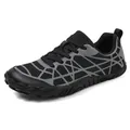 Lightweight black and grey five-finger outdoor hiking shoes with breathable mesh - EU 36 / Black