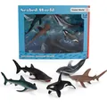 Educational marine animal toy set including orca and whale shark in a retail box - Marine Life Collection A (SW665-11)