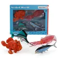 Seabed World ocean animal toy set with anglerfish, marlin, squid and tuna models - Marine Life Collection C (SW665-13)