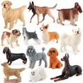 Detailed realistic dog figurines collection including Golden Retriever and Corgi models - 12-Piece Set (With Storage Box)