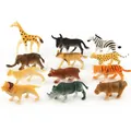 Set di 12 figurine realistiche di animali selvatici inclusi modelli di leone tigre e giraffa - Set di Modelli di Animali Selvatici