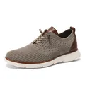 Baskets en maille respirante pour hommes avec détails en cuir et lacets à cordon - EU 39 / Khaki