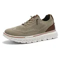Atmungsaktive Herren-Sneaker in Khaki mit Mesh-Gewebe und dicker EVA-Dämpfungssohle - EU 39 / Khaki