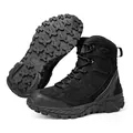 Men's high-top black tactical boots with breathable fabric and non-slip rubber soles - 39 / Black