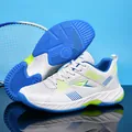 Chaussures de badminton blanc et bleu avec maille respirante et semelle antidérapante - 36 / Blanc Bleu