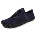 Navy blue barefoot water shoes with breathable mesh and anti-slip rubber soles - 36 / Dark Blue