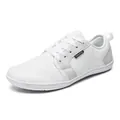 Scarpe casual da uomo bianche in maglia traspirante con suola sottile in gomma morbida - Bianco