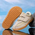 Kids retro casual sneakers with mesh upper and honeycomb anti-slip rubber sole - 25 / Beige