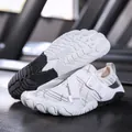 White barefoot water shoes with cross velcro straps and non-slip rubber sole for fitness - 36 / White (A026)