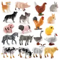 16-piece miniature farm animal figurines set with realistic textures and detailed paint - Farm Animals Combination (BL-10064)