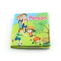 Educational baby cloth book with cartoon illustrations of family and 'Person' lettering - Person Cognition (886-1A)