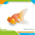 Figurine de poisson rouge télescope orange réaliste pour décoration 8.6x4.2x6.2cm - Poisson Rouge Bubble Eye Orange (PL127-1931)