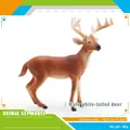 Male white-tailed deer animal set model figure, brown plastic deer toy 10x10.7cm - Male White-Tailed Deer