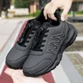 Men outdoor walking shoes in dark grey synthetic leather with non-slip rubber soles - EU 39 / Gray