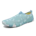 Light blue breathable five-finger water shoes with non-slip rubber sole and mesh upper - 45 / Sky Blue