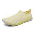 Outdoor barefoot water shoes in yellow and beige pattern with non-slip rubber sole - 35 / Apricot Yellow