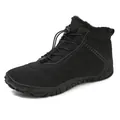Waterdichte winter wandelschoenen met fleecevoering en antislipzool voor in de sneeuw - 35 / Zwart