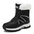 Schwarze Winter-Schneestiefel für Damen mit warmem Kunstfellfutter und rutschfester Sohle - 36 / Schwarz
