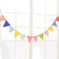 Cartoon rocking horse pennant banner with colorful stripes and polka dots for baby party - Polka Dot Banner