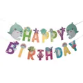 Colorful marine animal themed Happy Birthday banner for children party decoration - Large Shark Birthday Banner