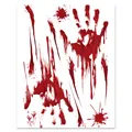 Halloween-Sticker mit blutigen Handabdrücken und Spritzern für gruselige Dekoration - Blutspritzer-Effekt (Stil 04)