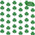Guirnalda trébol San Patricio 1.5M con 10 colgantes de purpurina verde decorativos - Tréboles Verde Oscuro Purpurina