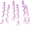 Glossy purple PVC spiral swirl decorations for party ceiling hanging backgrounds - Rose Red Double Spiral
